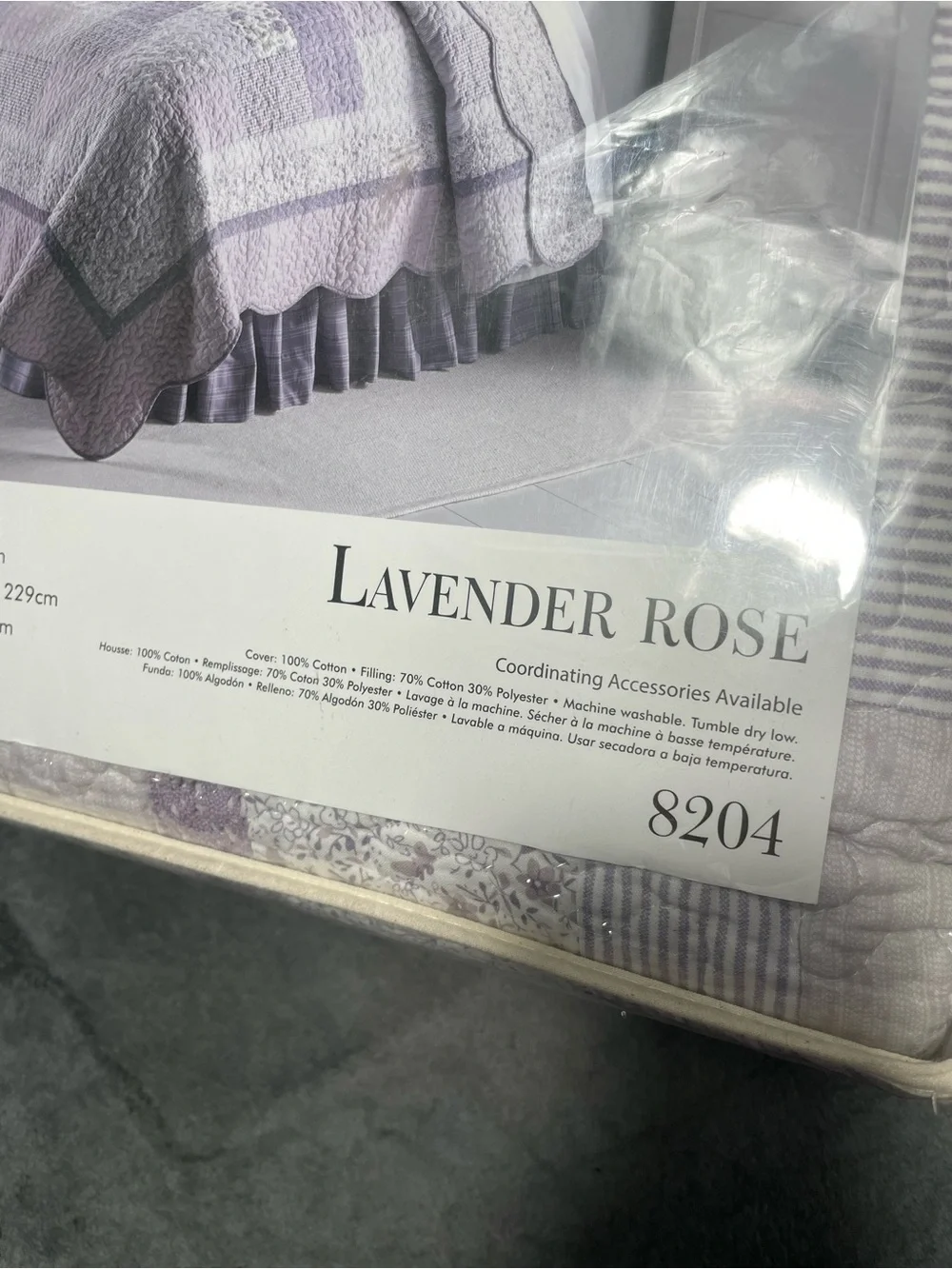 Donna Sharp Lavender Rose Quilt Set - 3 pieces Patchwork Cotton Farmhouse
